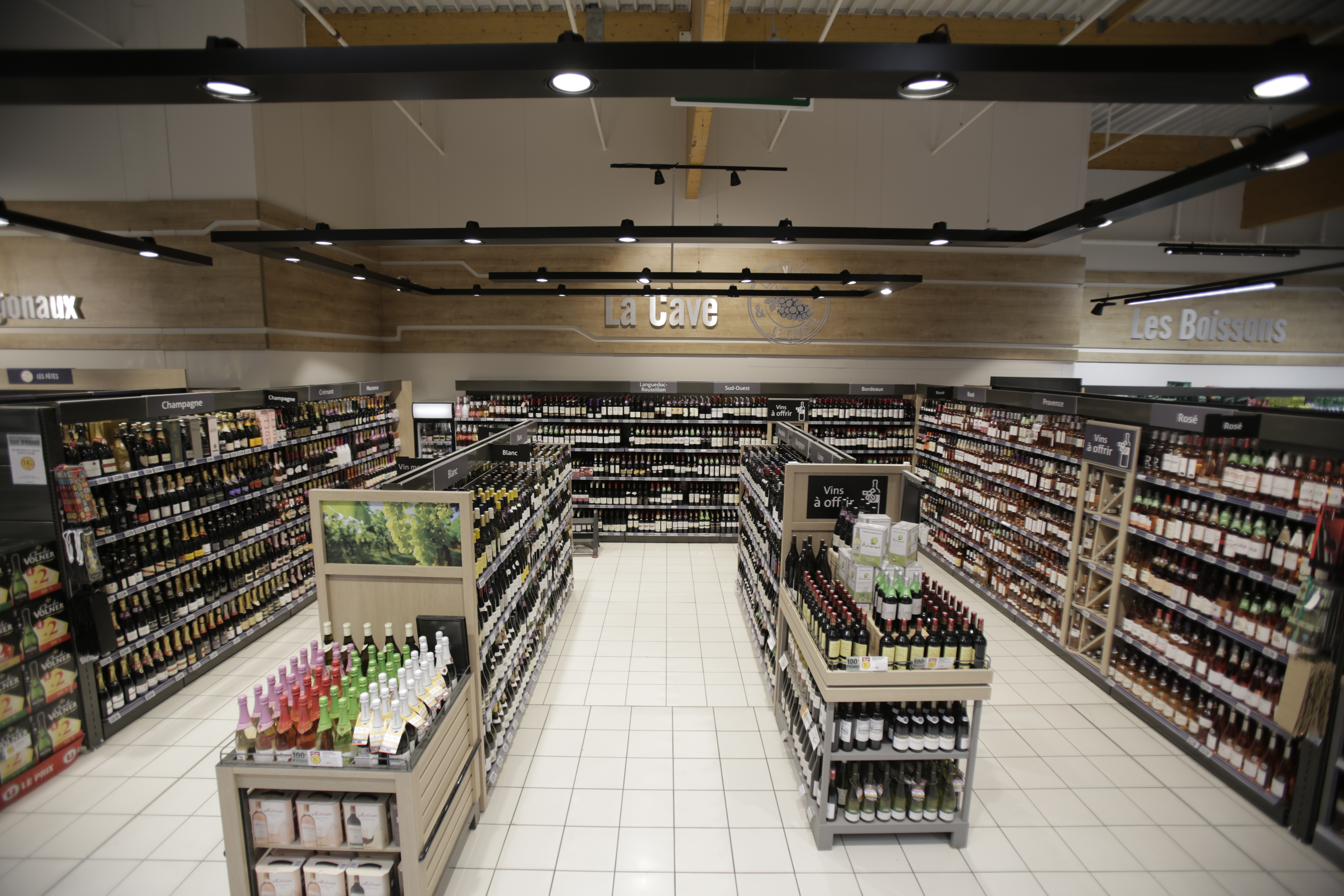 Track Light Luminous Flux Selection Table for Supermarket Zones