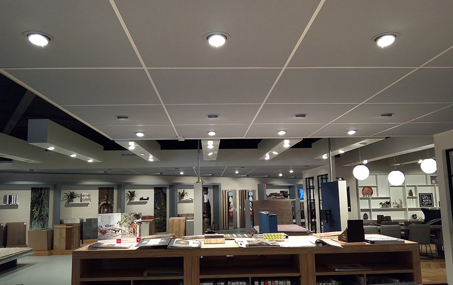 LED Gimbal Downlights For a Furniture shop in Nertherlands