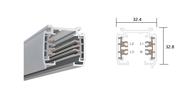 3 phase track light