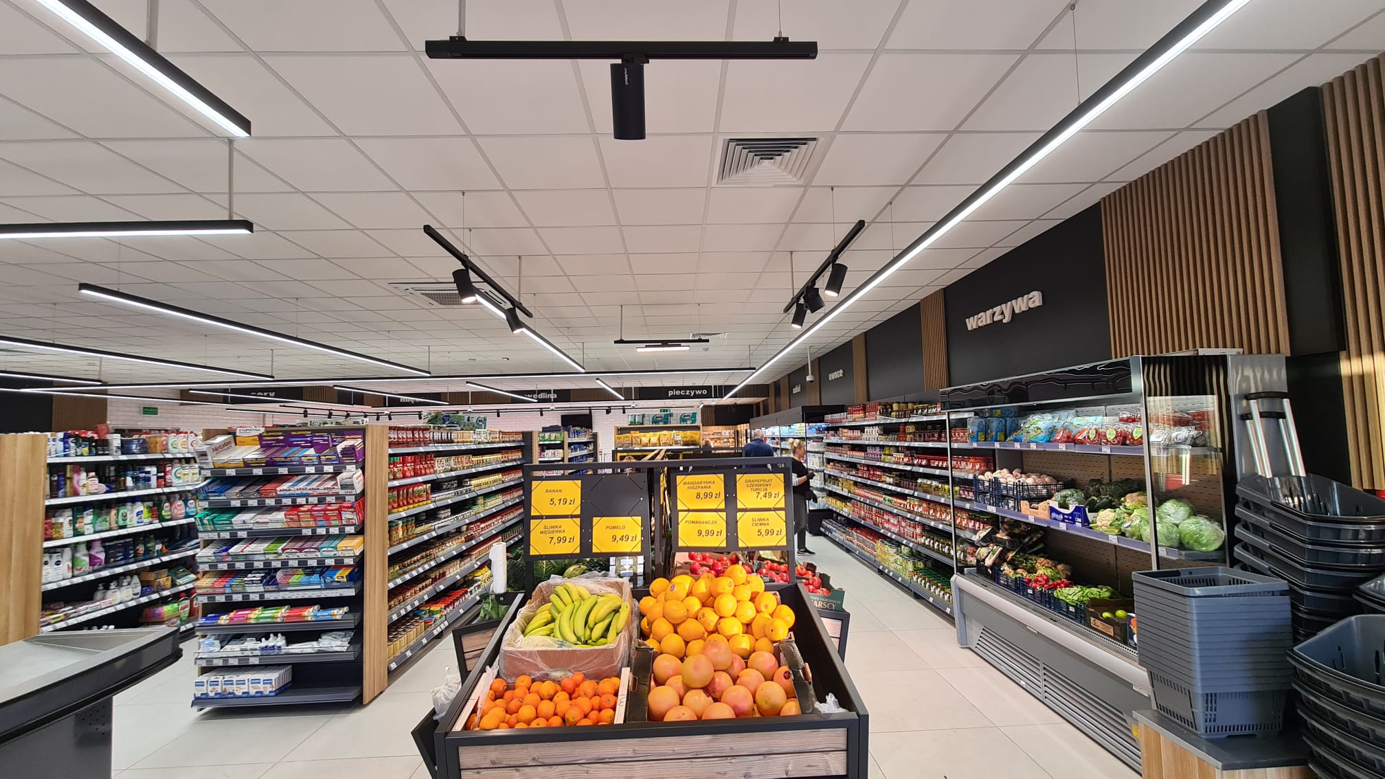 <strong>LED track lights in fresh food section</strong>